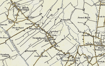 Old map of Grainthorpe in 1903-1908