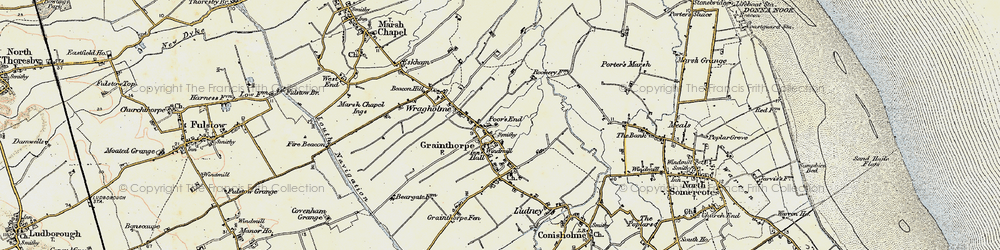 Old map of Grainthorpe in 1903-1908