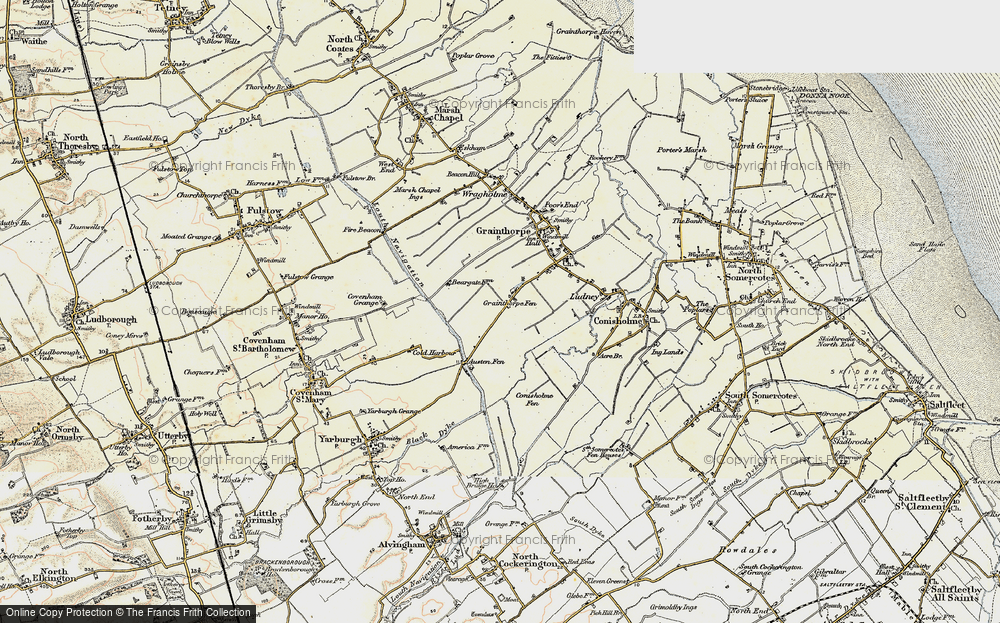 Old Map of Grainthorpe Fen, 1903-1908 in 1903-1908