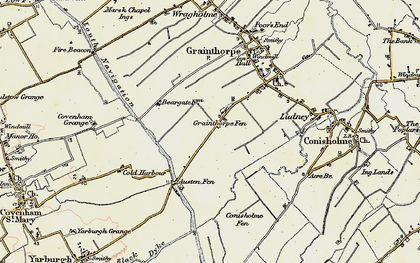 Old map of Grainthorpe Fen in 1903-1908