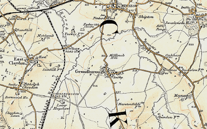 Old map of Granborough in 1898