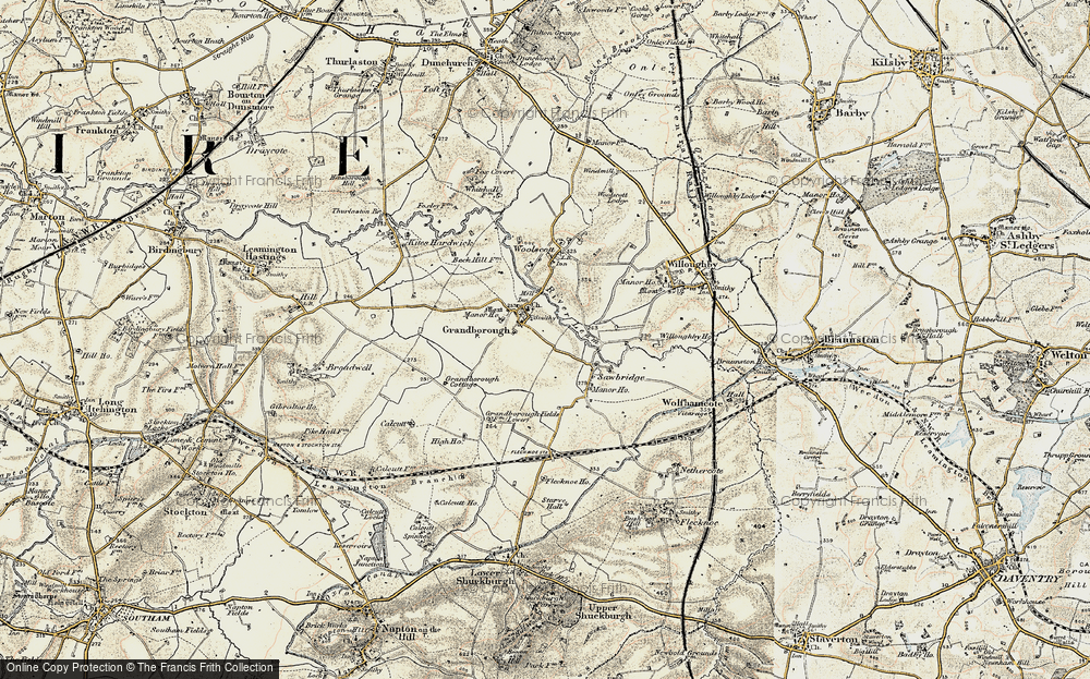 Old Map of Grandborough, 1901 in 1901