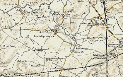 Old map of Grandborough in 1901