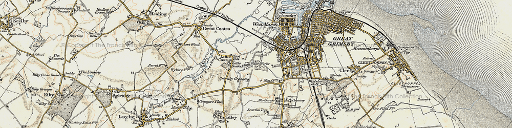 Old map of Grange in 1903-1908