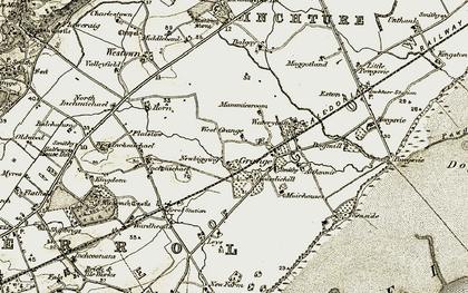 Old map of Aithmuir in 1906-1908