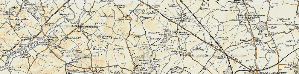 Old map of Grange Farm in 1898-1901