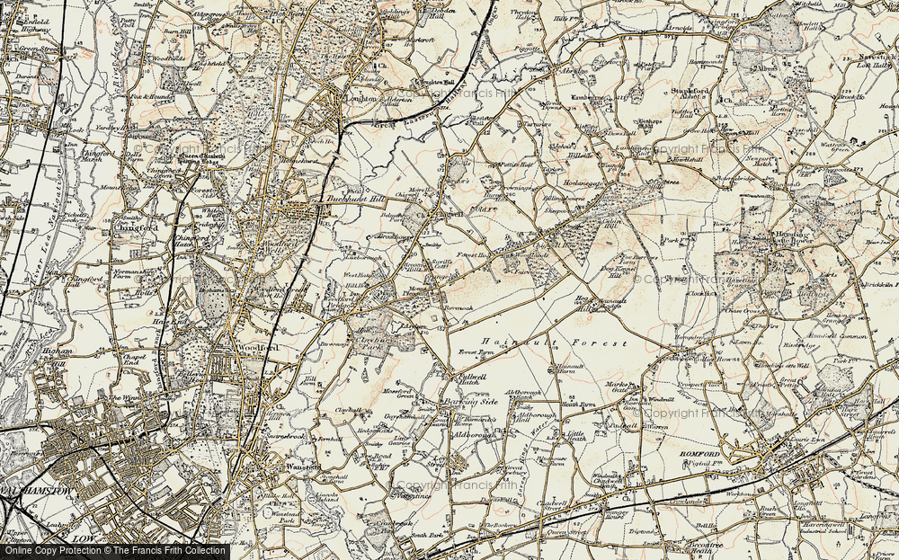 Old Map of Grange Hill, 1897-1898 in 1897-1898