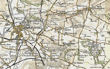 Old map of Grange Hill in 1903-1904