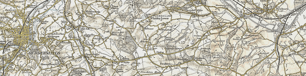 Old map of Grange Moor in 1903