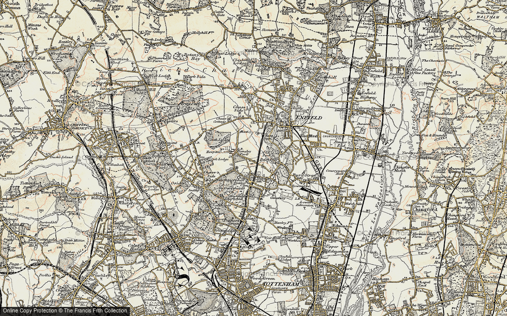 Old Map of Grange Park, 1897-1898 in 1897-1898