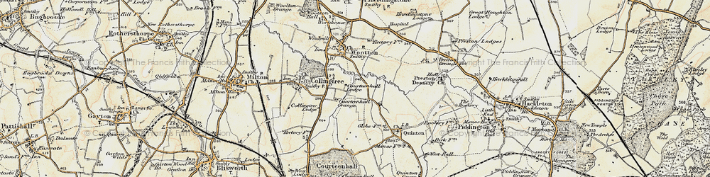 Old map of Grange Park in 1898-1901