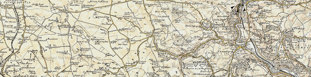 Old map of Grangemill in 1902-1903