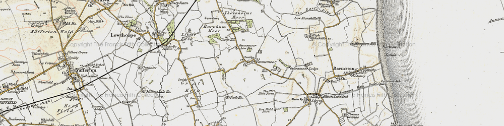 Old map of Gransmoor in 1903-1904