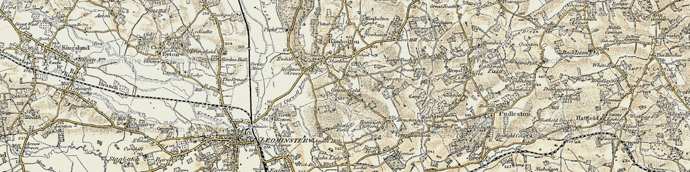 Old map of Widgeon Hill in 1899-1902
