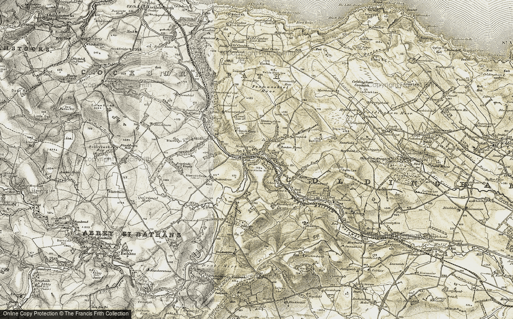 Old Map of Historic Map covering Blackburnrig Wood in 1901-1904