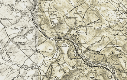 Old map of Berryhill Cott in 1901-1904