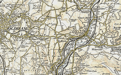 Old map of Grasscroft in 1903