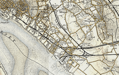 Old map of Grassendale in 1902-1903