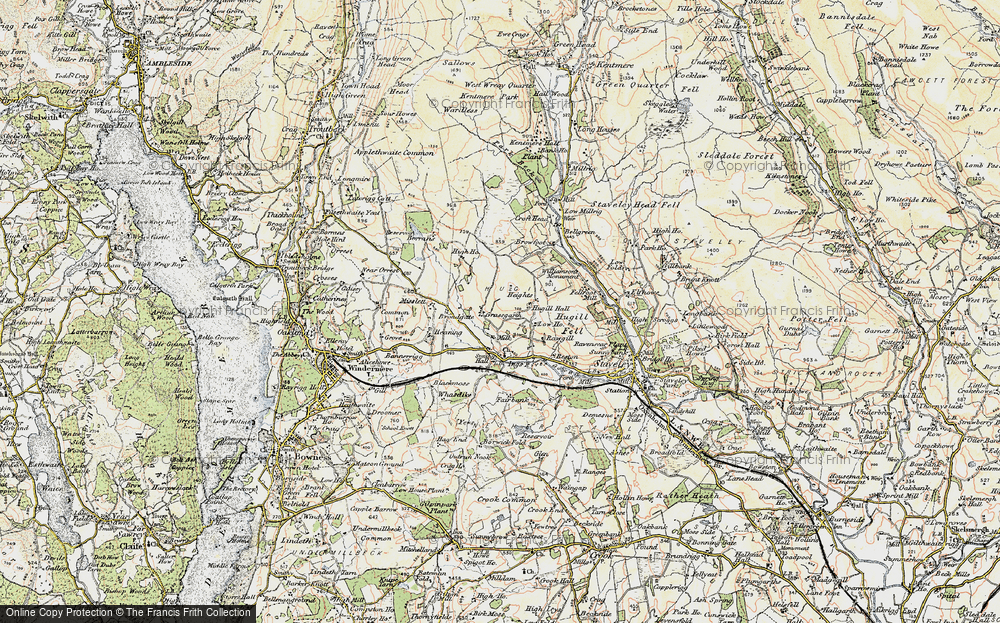 Old Map of Historic Map covering Browfoot in 1903-1904