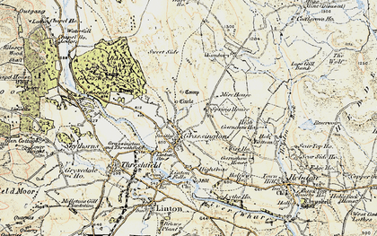 Old map of Yarnbury in 1903-1904