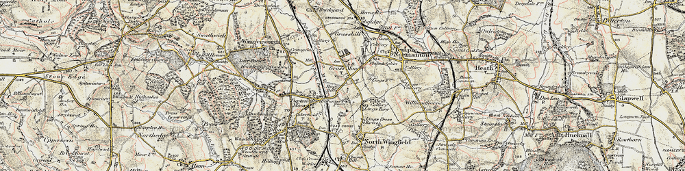 Old map of Grassmoor in 1902-1903
