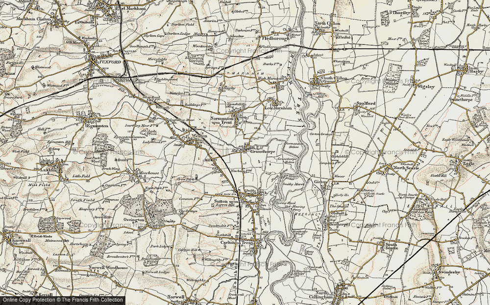 Old Map of Grassthorpe, 1902-1903 in 1902-1903