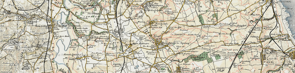 Old map of Grasswell in 1901-1904