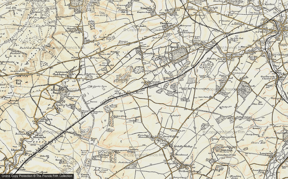 Old Map of Grateley, 1897-1899 in 1897-1899