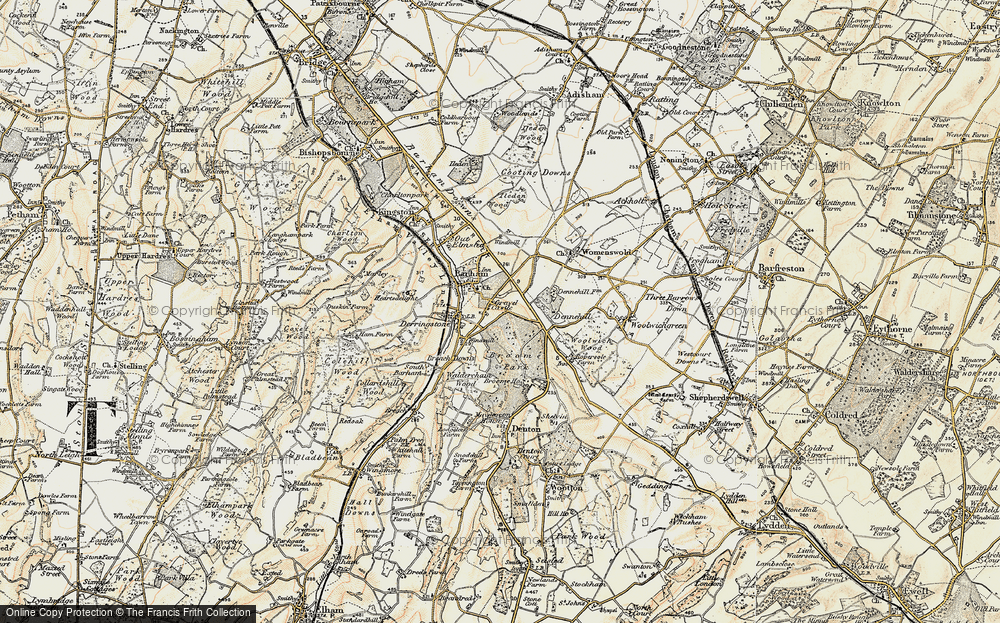 Old Map of Gravel Castle, 1898-1899 in 1898-1899