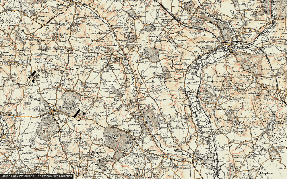 Old Map of Gravel Hill, 1897-1898 in 1897-1898