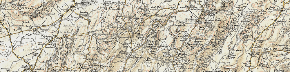Old map of Gravelsbank in 1902-1903