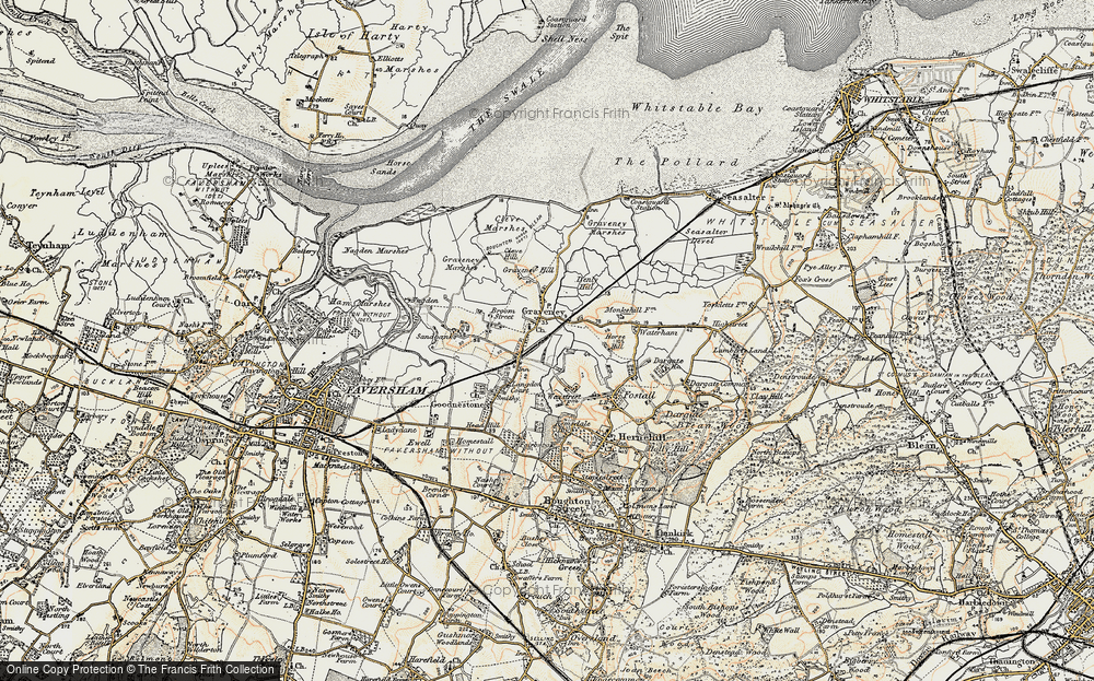 Old Map of Graveney, 1897-1898 in 1897-1898