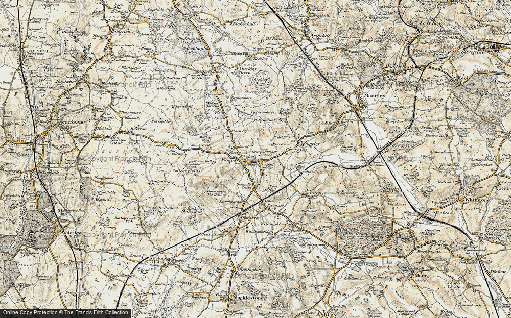 Old Map of Gravenhunger Moss, 1902 in 1902