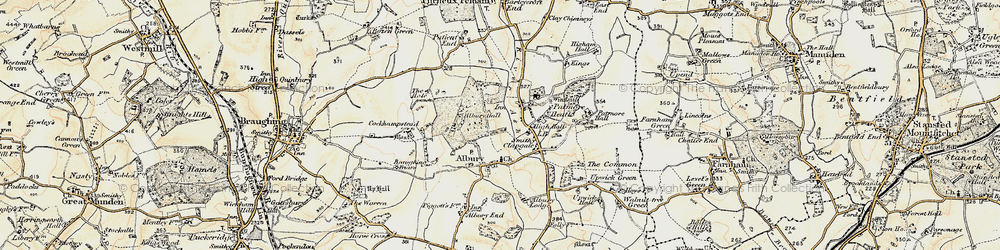 Old map of Gravesend in 1898-1899