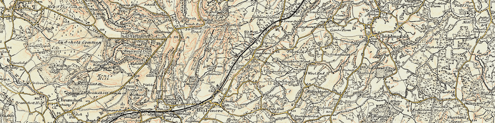 Old map of Grayswood in 1897-1909