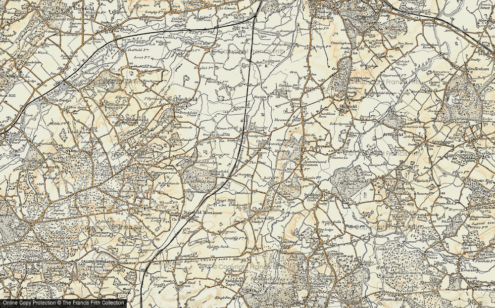 Old Map of Grazeley, 1897-1900 in 1897-1900