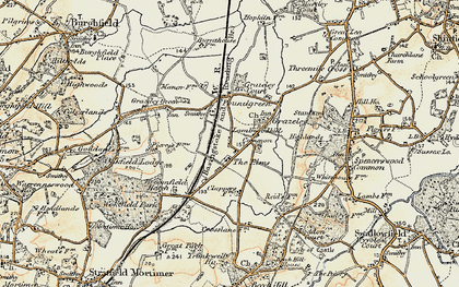 Old map of Grazeley in 1897-1900