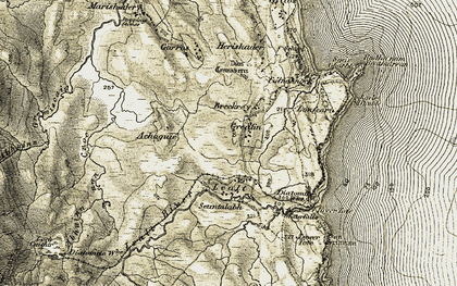 Old map of Achaguie in 1908-1909