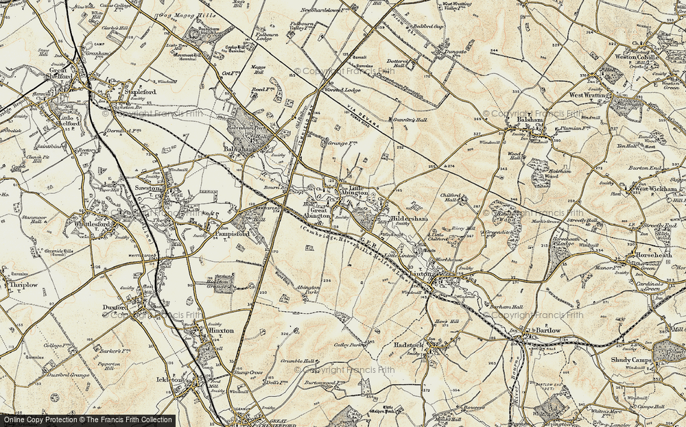 Old Map of Great Abington, 1899-1901 in 1899-1901