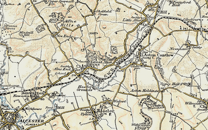 Old map of Great Alne in 1899-1902