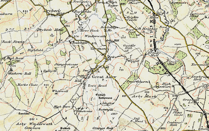 Old map of Whygill in 1903-1904