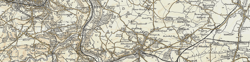 Old map of Great Ashley in 1898-1899