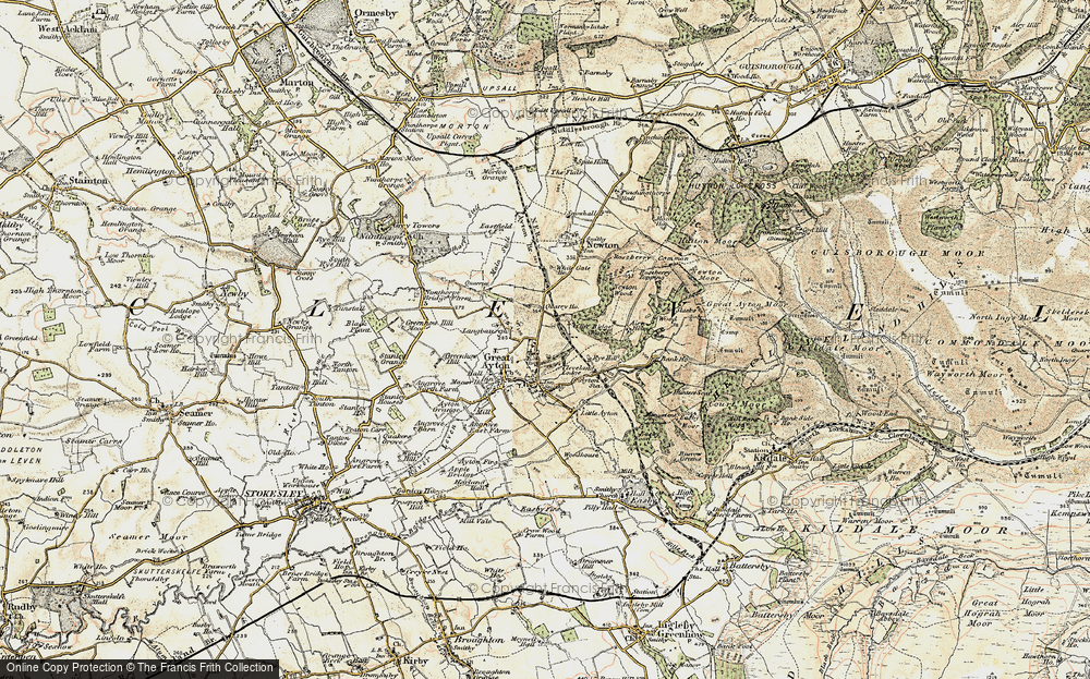 Old Map of Great Ayton, 1903-1904 in 1903-1904