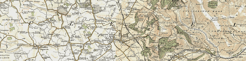 Old map of Great Ayton in 1903-1904