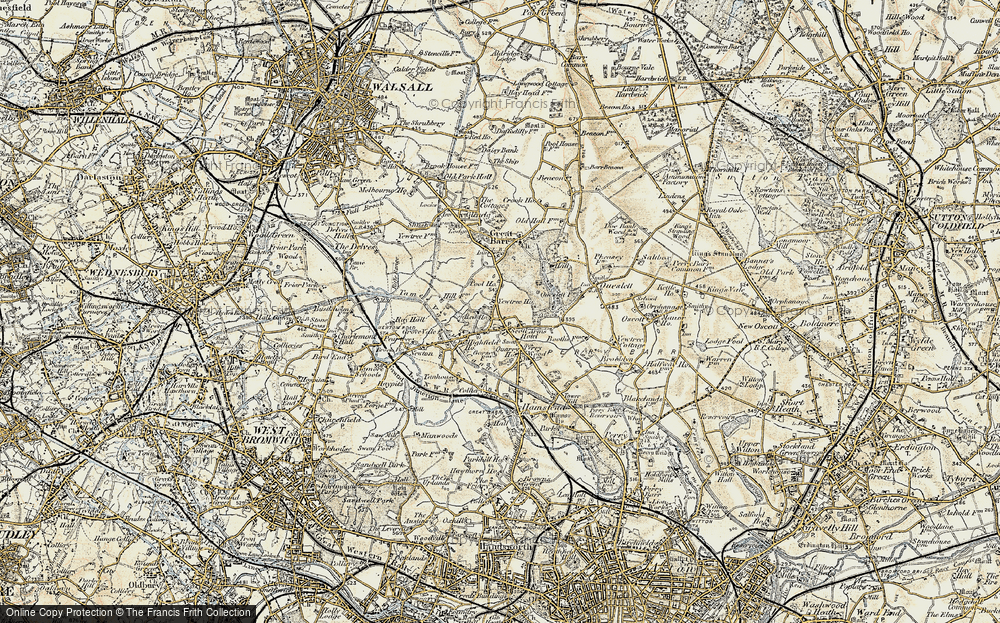 Old Map of Great Barr, 1902 in 1902