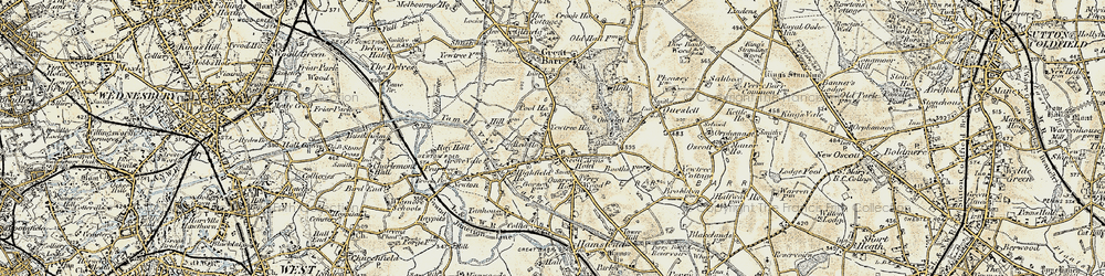 Old map of Great Barr in 1902