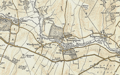 Old map of Great Barrington in 1898-1899