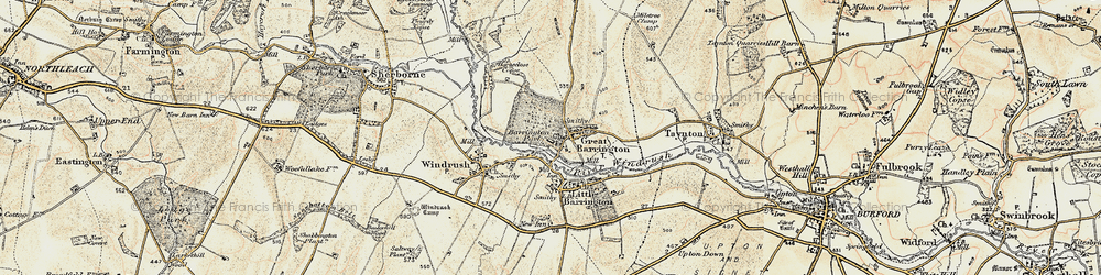 Old map of Great Barrington in 1898-1899