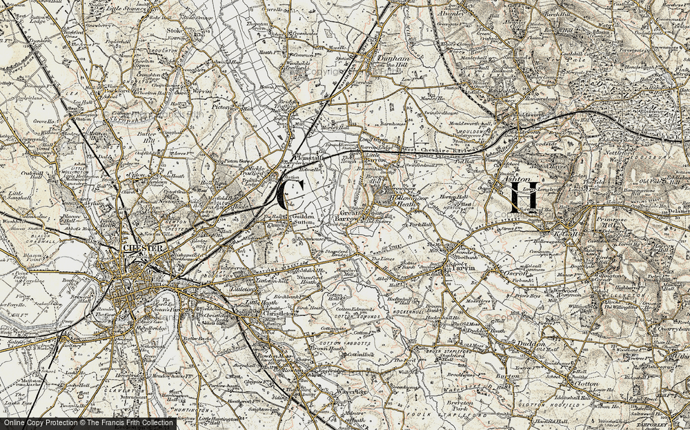 Old Map of Great Barrow, 1902-1903 in 1902-1903