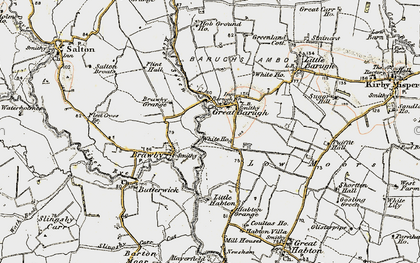 Old map of Great Barugh in 1903-1904